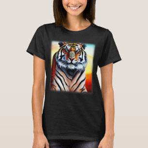 T-shirt Tiger tête visage gros chats prédateur empreinte a