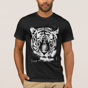 T-shirt Tiger Tiger Head Pop Art Elégant Modèle moderne