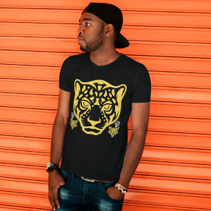 T-shirt Tiger Tiger Tête Graphique Leopard Tête Gros Chat 