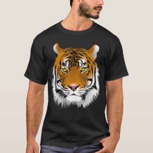 T-shirt Tiger Visage Amoureux des animaux Funny Tigers Zoo