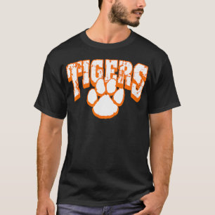 T-shirt Tigers Esprit de l'École Mascotte Retour à l'École