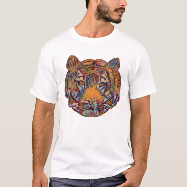 T-shirt Tiger's Head Mens T Shirt (Devant)