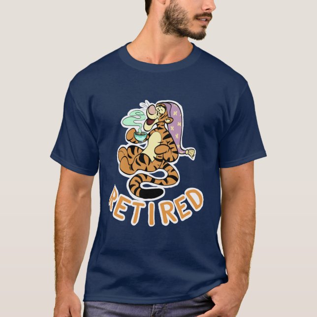 T-shirt Tigre à la retraite (Devant)