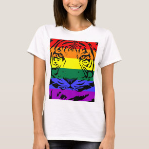 T-shirt Tigre arc-en-ciel
