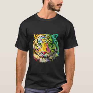 T-shirt Tigre Arc-en-ciel Animal