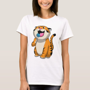 T-shirt Tigre avec Lollipop