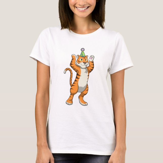 T-shirt Tigre avec parti casquette (Devant)