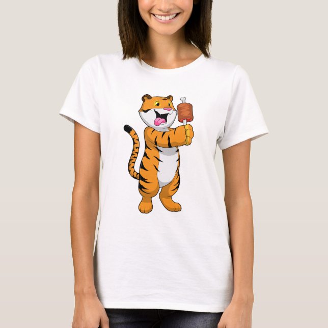 T-shirt Tigre avec viande (Devant)
