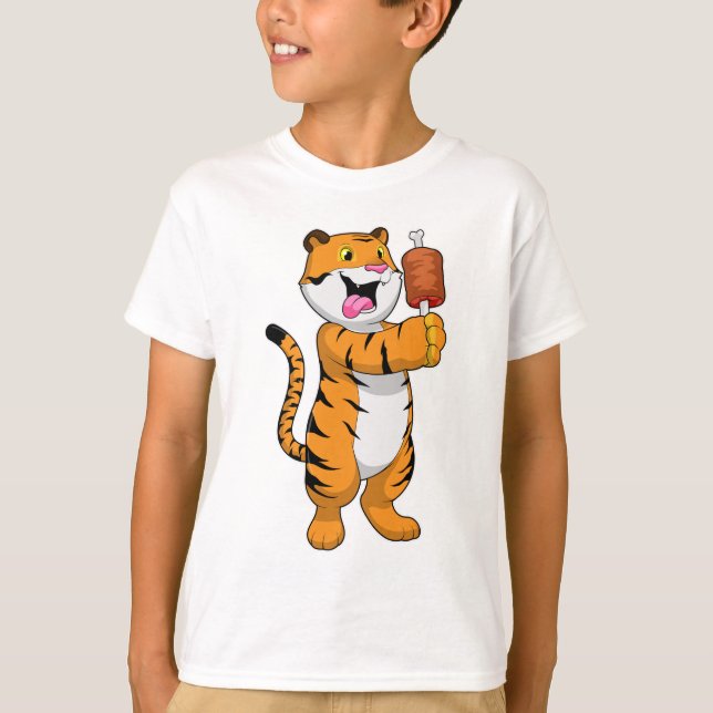 T-shirt Tigre avec viande (Devant)