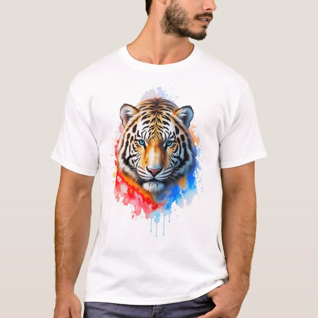 T-shirt Tigre blanc (Devant)