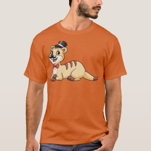 T-shirt Tigre comme toiletteur avec arc et cylindre