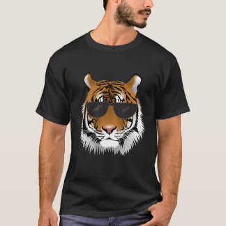 T-shirt Tigre cool Bengale avec lunettes de soleil Tiger B