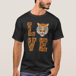 T-shirt Tigre cool Bengale Avec Tigre À Bouche En Verre So