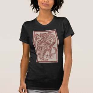 T-shirt Tigre d'art populaire coréen