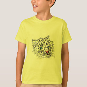 T-shirt Tigre de bébé aux yeux bleu