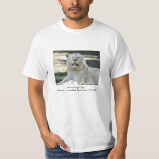 T-shirt Tigre de Bengale blanc