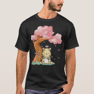 T-shirt Tigre de Cute kawaii et fleur de cerisier de Sakur