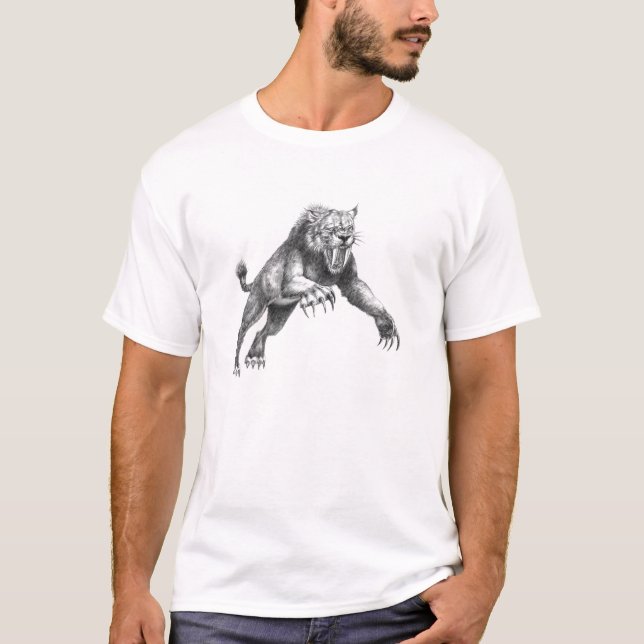 T-shirt Tigre de dent de sabre (Devant)