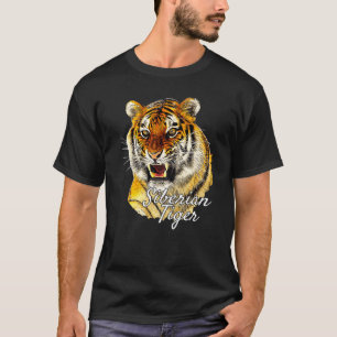 T-shirt Tigre de Sibérie Tigre féroce Rugissement Proprié