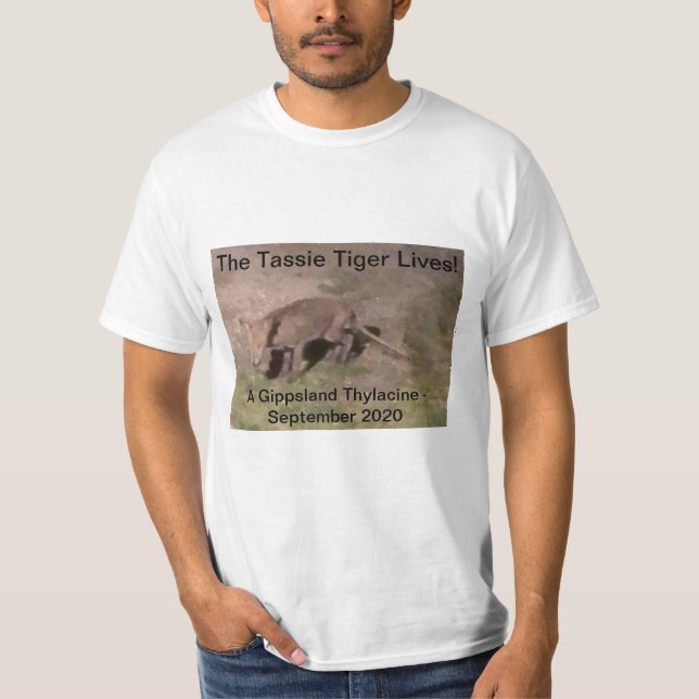 T-shirt Tigre de Tasmanie de Thylacine (Devant)