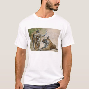 T-shirt Tigre du Bengale royal et jeunes, Ranthambhor