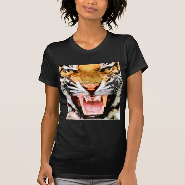 T-shirt Tigre en colère - Yeux de Tigre (Devant)