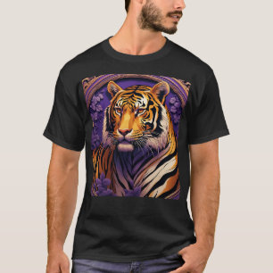 T-shirt Tigre en violet