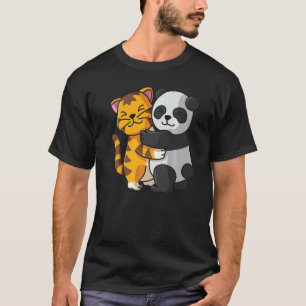 T-shirt Tigre Et Panda Cute Zoo Animaux Enlacer