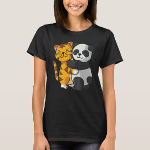 T-shirt Tigre Et Panda Cute Zoo Animaux Enlacer