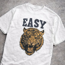 Tigre FACILE Typographie Vintage Détresse Drôle