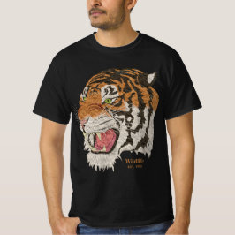 T-shirt Tigre faunique EST 1993 classique moderne hommes n