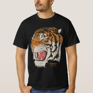 T-shirt Tigre faunique EST 1993 classique moderne hommes n