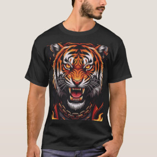 T-shirt Tigre Féroce 🔥 T-shirt Basique pour Homme