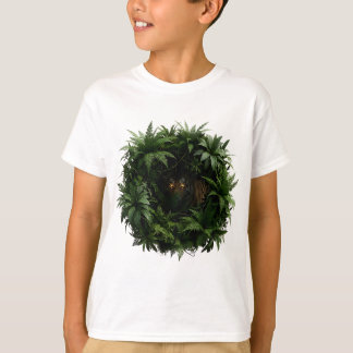 T-shirt Tigre furtif camouflé sous les tropiques