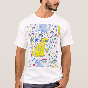 T-shirt Tigre infantile et Motif arc-en-ciel