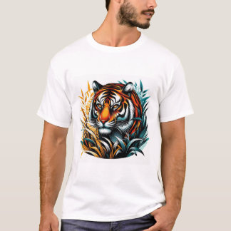 T-shirt Tigre majestueux dans la jungle vibrante