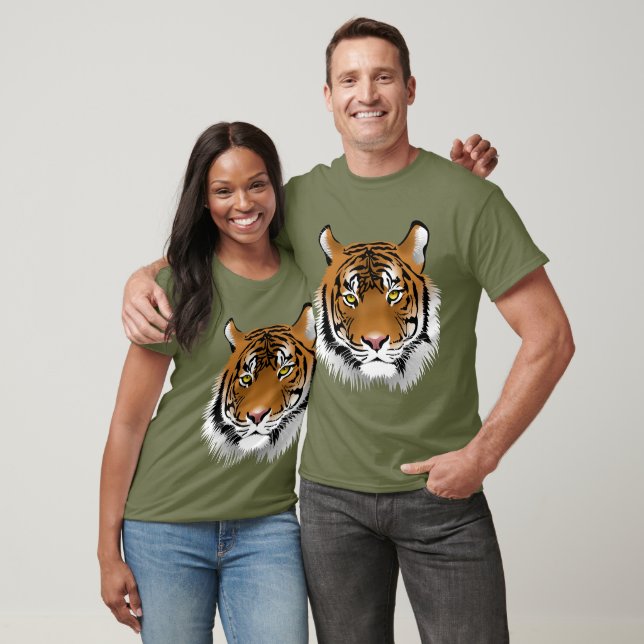 T-shirt Tigre mignon tendance imprimé pour lui Dessin grap (Unisexe)