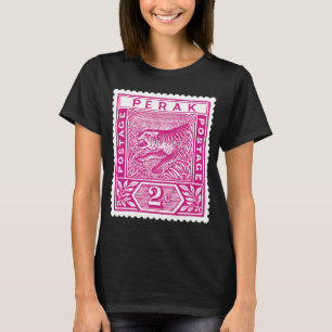 T-shirt Tigre Perak de Timbre antique en rose
