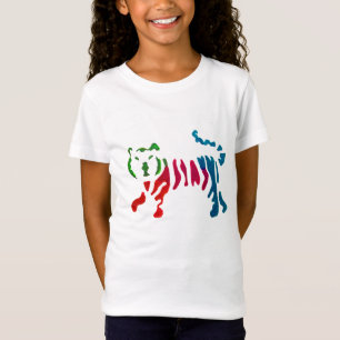 T-Shirt Tigre rayé arc-en-ciel
