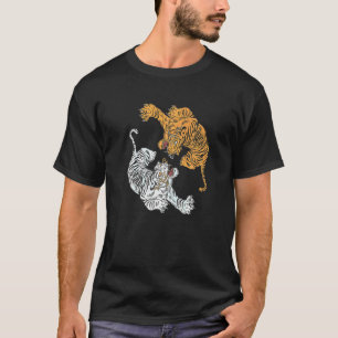 T-shirt Tigre Yin Yang Prédateur Chat Roi Tigre Sibérien T