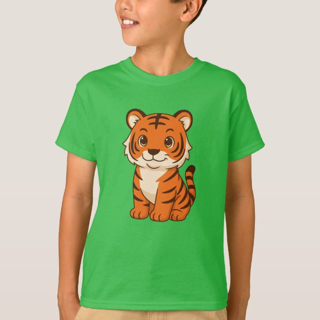 T-shirt Tigreau mignon (Devant)
