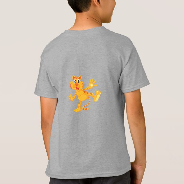 T-shirt Tigres blancs dessinés (Dos)