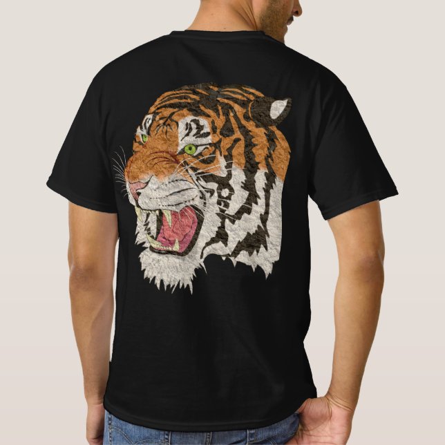 T-shirt Tigres de la faune classique illustration graphiqu (Dos)