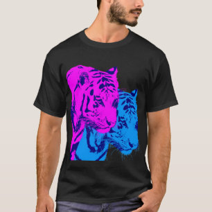 T-shirt Tigres jumeaux Vintages des années 80