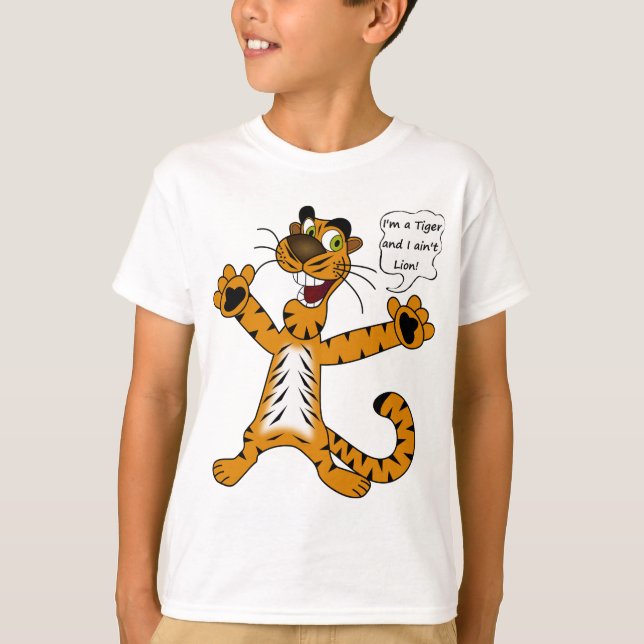 T-shirt Tigres, Lions et Puns (Devant)