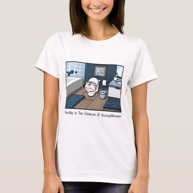 T-shirt Tigumi's Daily Hardship; Chat de dessin, Chat drôl (Devant)