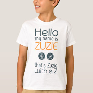 T-shirt Tik Tok tendance : Bonjour mon nom est Zuzie