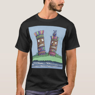 T-shirt Tiki Bird Plum