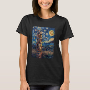 T-shirt Tiki Luau Hawaii Hawaii Tiki Masque Starry Night P