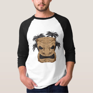 T-shirt Tiki mauvais découpant 3/4" des hommes chemise